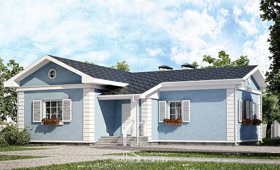 090-004-П Проект одноэтажного дома, бюджетный коттедж из бризолита Прохладный | Проекты домов от House Expert