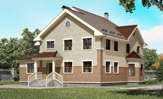 300-004-Л Проект двухэтажного дома, просторный загородный дом из газосиликатных блоков Нальчик | Проекты домов от House Expert