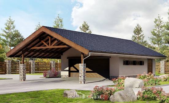 060-005-П Проект гаража из кирпича Нальчик | Проекты домов от House Expert