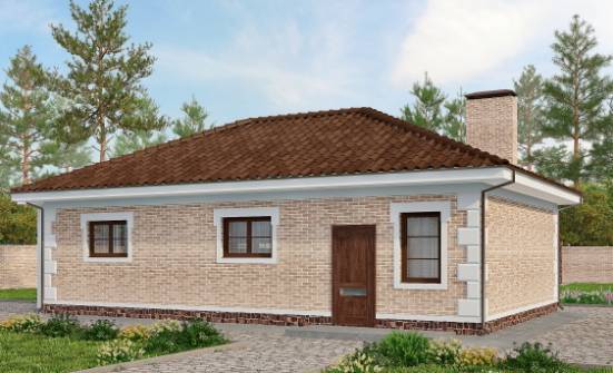 070-005-П Проект гаража из кирпича Нальчик | Проекты одноэтажных домов от House Expert