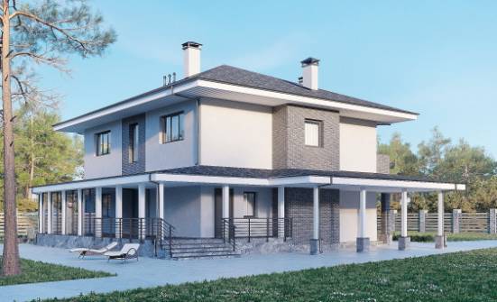 250-004-Л Проект двухэтажного дома, огромный загородный дом из арболита Нальчик | Проекты домов от House Expert