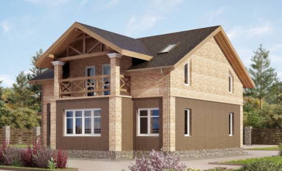 160-014-П Проект двухэтажного дома, простой домик из газобетона Нальчик | Проекты домов от House Expert