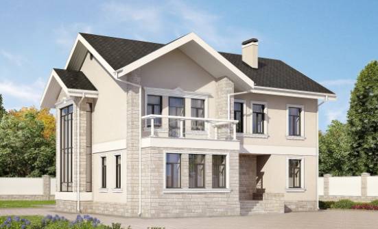 170-008-Л Проект двухэтажного дома, недорогой домик из блока Нальчик | Проекты домов от House Expert
