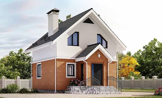 070-001-Л Проект двухэтажного дома с мансардой, эконом дом из арболита Прохладный | Проекты домов от House Expert