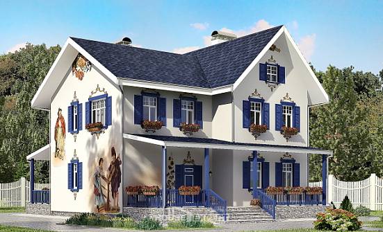 180-003-П Проект двухэтажного дома, скромный домик из кирпича Нальчик | Проекты домов от House Expert