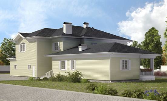 410-002-Л Проект двухэтажного дома и гаражом, уютный домик из теплоблока Нальчик | Проекты домов от House Expert