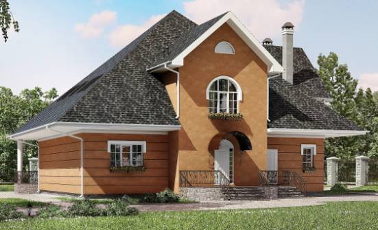 310-001-П Проект двухэтажного дома мансардой, просторный загородный дом из арболита Прохладный | Проекты домов от House Expert
