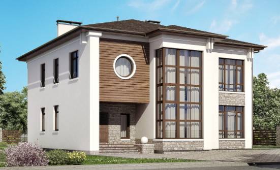 300-005-П Проект двухэтажного дома, огромный коттедж из кирпича Прохладный | Проекты домов от House Expert