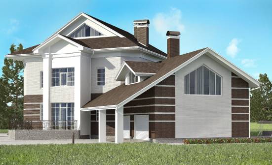 410-001-П Проект двухэтажного дома, гараж, современный загородный дом из кирпича Прохладный | Проекты домов от House Expert