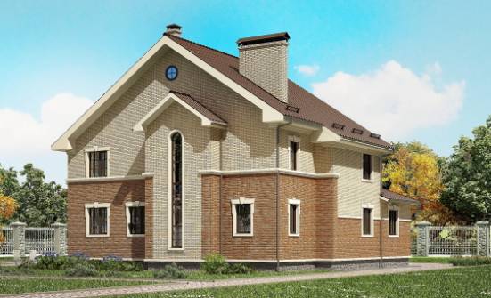 300-004-Л Проект двухэтажного дома, просторный загородный дом из газосиликатных блоков Нальчик | Проекты домов от House Expert
