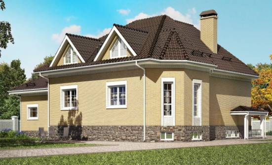400-001-П Проект трехэтажного дома с мансардой и гаражом, огромный дом из поризованных блоков Нальчик | Проекты домов от House Expert