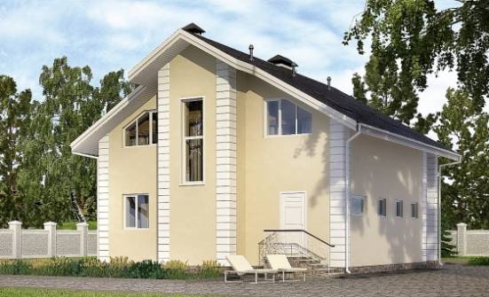 150-002-Л Проект двухэтажного дома с мансардой, гараж, современный дом из бризолита Нальчик | Проекты домов от House Expert