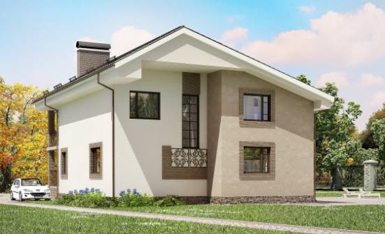 210-003-П Проект двухэтажного дома мансардой, уютный дом из газосиликатных блоков Нальчик | Проекты домов от House Expert