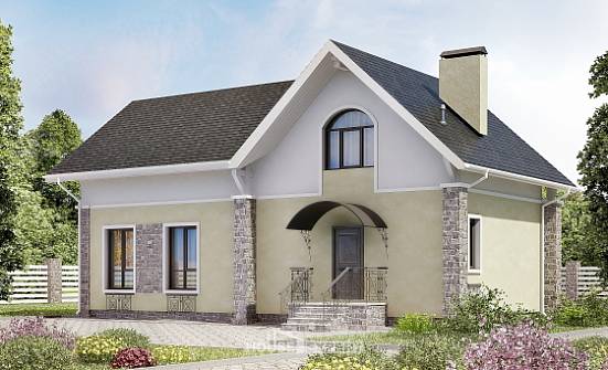 150-012-П Проект двухэтажного дома с мансардным этажом, классический домик из бризолита Нальчик | Проекты домов от House Expert