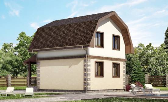 070-004-П Проект двухэтажного дома с мансардой, дешевый коттедж из бризолита Нальчик | Проекты домов от House Expert