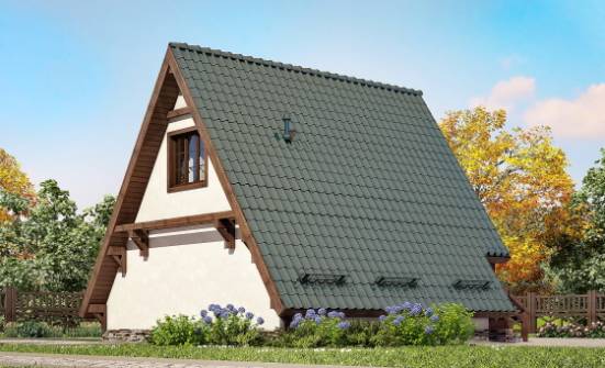 070-003-П Проект двухэтажного дома мансардой, махонький домик из бревен Нальчик | Проекты домов от House Expert