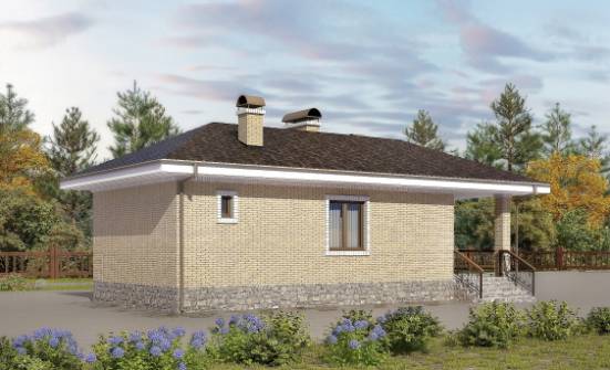 040-002-П Проект бани из блока Нальчик | Проекты одноэтажных домов от House Expert