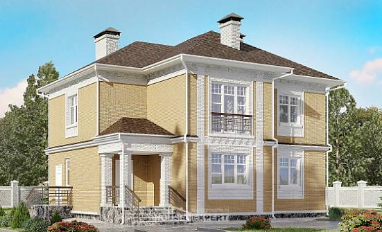 160-001-Л Проект двухэтажного дома, простой загородный дом из керамзитобетонных блоков Нальчик | Проекты домов от House Expert
