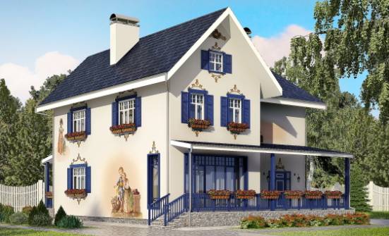 180-003-П Проект двухэтажного дома, скромный домик из кирпича Нальчик | Проекты домов от House Expert