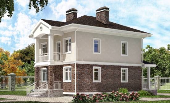 120-001-Л Проект трехэтажного дома, компактный дом из керамзитобетонных блоков Нальчик | Проекты домов от House Expert