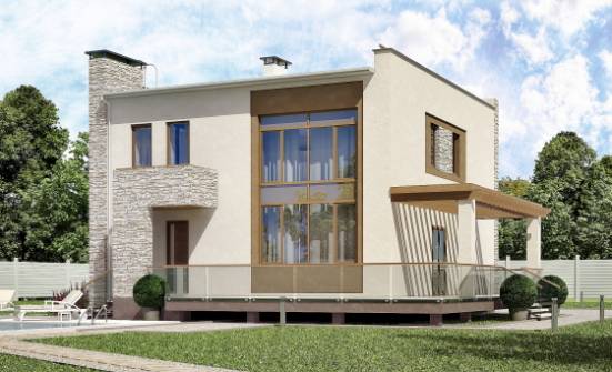 185-001-П Проект двухэтажного дома, современный загородный дом из газосиликатных блоков Прохладный | Проекты домов от House Expert