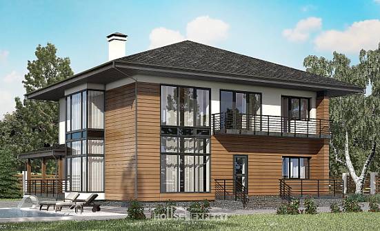 245-001-П Проект двухэтажного дома, уютный домик из газосиликатных блоков Нальчик | Проекты домов от House Expert