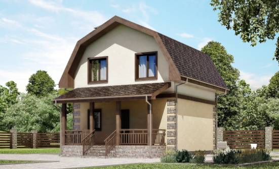 070-004-П Проект двухэтажного дома с мансардой, дешевый коттедж из бризолита Нальчик | Проекты домов от House Expert