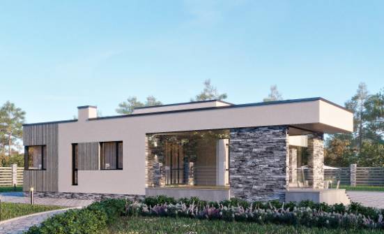 175-001-Л Проект одноэтажного дома, бюджетный домик из газобетона Прохладный | Проекты домов от House Expert