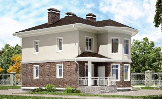 120-001-Л Проект трехэтажного дома, компактный дом из керамзитобетонных блоков Нальчик | Проекты домов от House Expert
