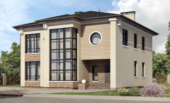 300-005-Л Проект двухэтажного дома, красивый домик из кирпича Прохладный | Проекты домов от House Expert