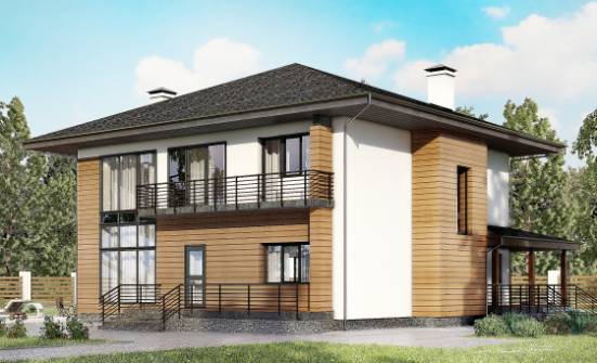 245-001-П Проект двухэтажного дома, уютный домик из газосиликатных блоков Нальчик | Проекты домов от House Expert