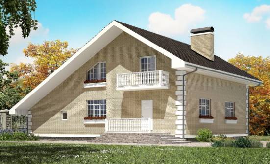 190-005-П Проект двухэтажного дома мансардой, гараж, красивый дом из газосиликатных блоков Прохладный | Проекты домов от House Expert