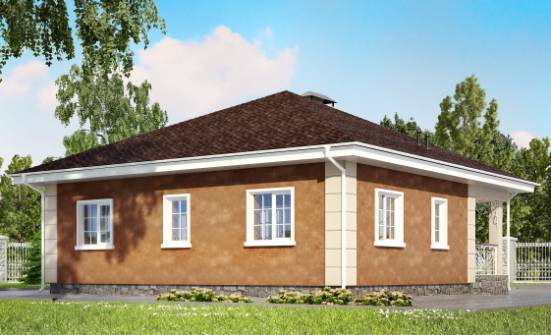 100-001-Л Проект одноэтажного дома, экономичный загородный дом из керамзитобетонных блоков Нальчик | Проекты домов от House Expert