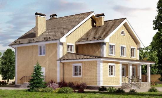 320-003-Л Проект двухэтажного дома, уютный загородный дом из твинблока Нальчик | Проекты домов от House Expert