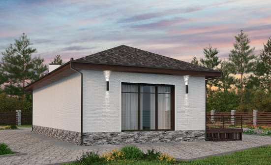 145-001-Л Проект бани из газосиликатных блоков Нальчик | Проекты одноэтажных домов от House Expert