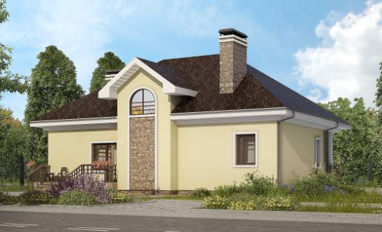 150-008-Л Проект двухэтажного дома с мансардой, классический загородный дом из пеноблока Прохладный | Проекты домов от House Expert