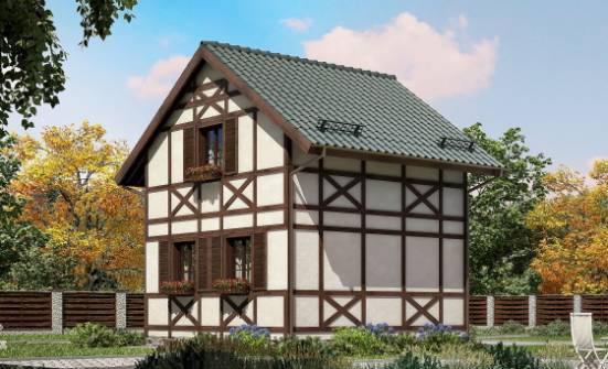 060-002-П Проект двухэтажного дома мансардный этаж, современный домик из дерева Нальчик | Проекты домов от House Expert