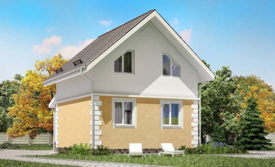 070-002-П Проект двухэтажного дома с мансардой, красивый домик из теплоблока Прохладный | Проекты домов от House Expert