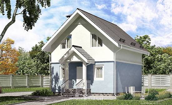 095-002-П Проект двухэтажного дома мансардой, классический дом из пеноблока Прохладный | Проекты домов от House Expert