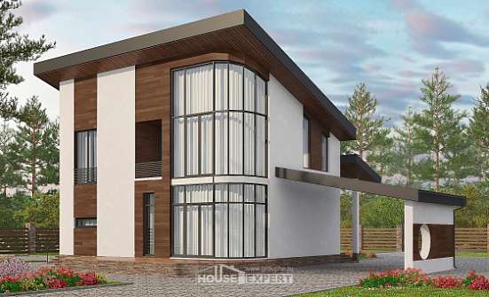 230-001-П Проект двухэтажного дома с мансардным этажом, уютный загородный дом из кирпича Прохладный | Проекты домов от House Expert