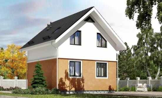 070-001-Л Проект двухэтажного дома с мансардой, эконом дом из арболита Прохладный | Проекты домов от House Expert