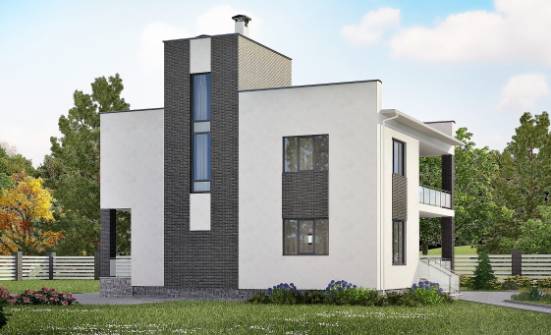 225-001-П Проект двухэтажного дома, современный домик из бризолита Прохладный | Проекты домов от House Expert