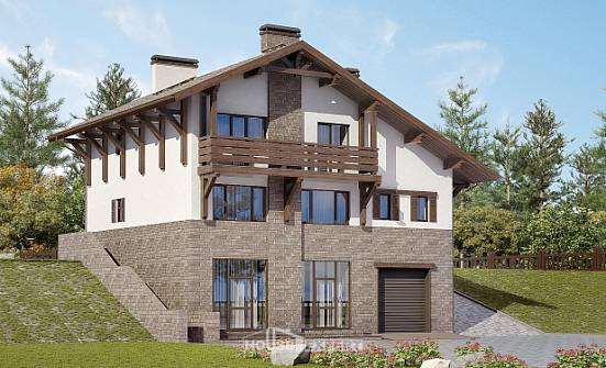 305-002-П Проект трехэтажного дома с мансардным этажом, просторный домик из кирпича Нальчик | Проекты домов от House Expert