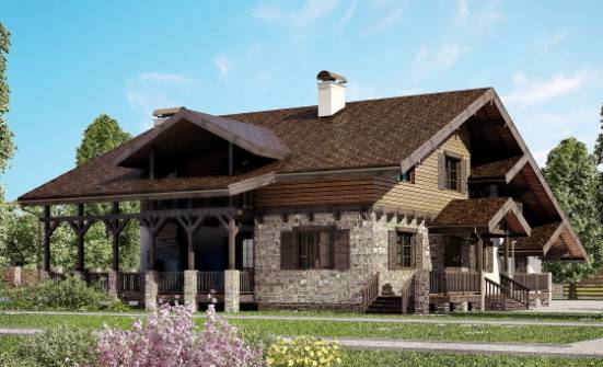 320-002-П Проект двухэтажного дома мансардой, огромный домик из кирпича Нальчик | Проекты домов от House Expert