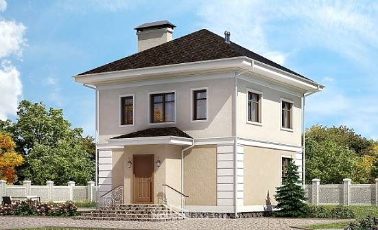 090-003-Л Проект двухэтажного дома, небольшой домик из теплоблока Нальчик | Проекты домов от House Expert