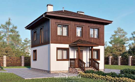 100-006-Л Проект двухэтажного дома, недорогой дом из керамзитобетонных блоков Прохладный | Проекты домов от House Expert