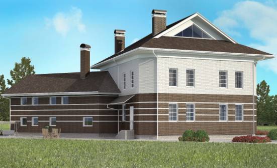 410-001-П Проект двухэтажного дома, гараж, современный загородный дом из кирпича Прохладный | Проекты домов от House Expert