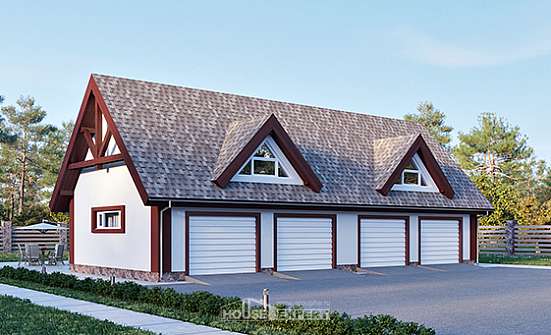 145-002-Л Проект гаража из твинблока Нальчик | Проекты домов от House Expert