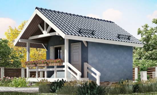 020-001-П Проект одноэтажного дома, компактный дом из дерева Прохладный | Проекты домов от House Expert