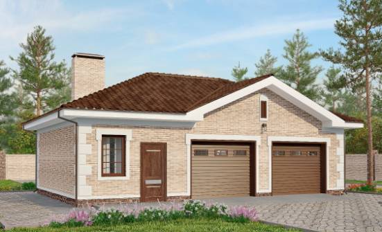 070-005-П Проект гаража из кирпича Нальчик | Проекты одноэтажных домов от House Expert